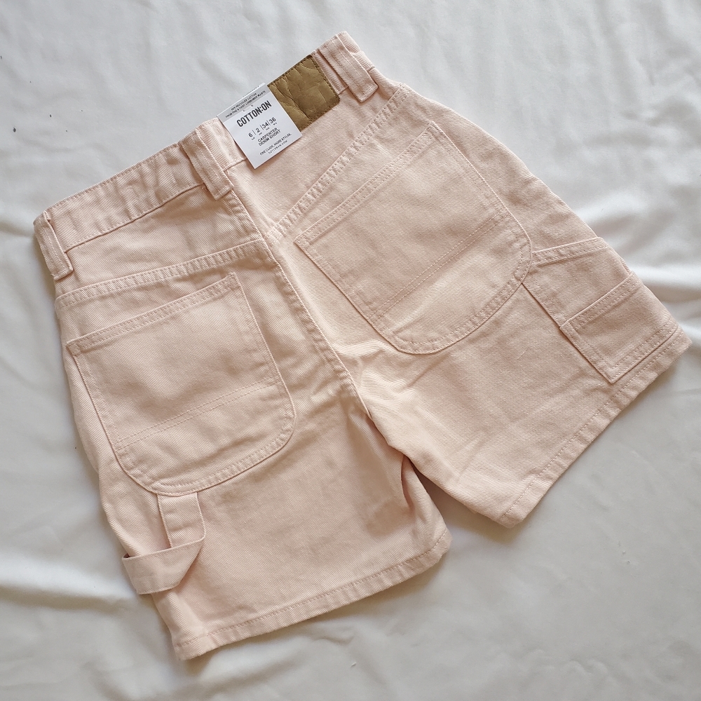 COTTONON Pink Carpenter Denim Shorts - Picture 3 of 4